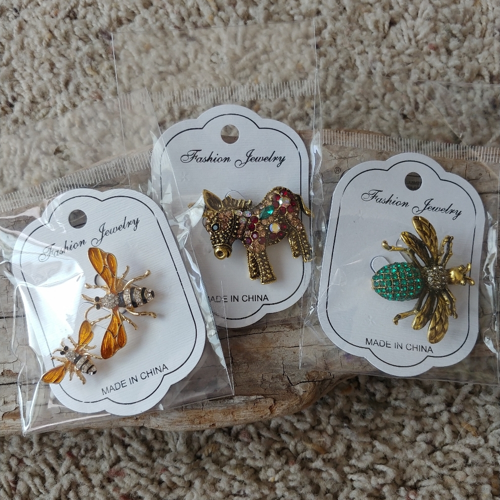 3 Cute Broochs